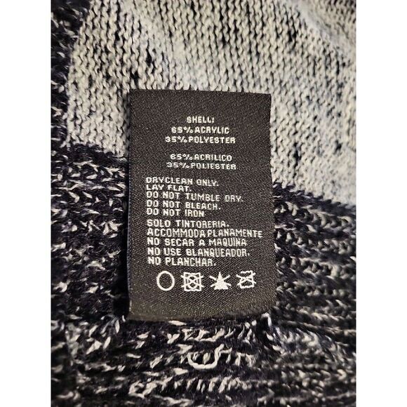 Xray jeans Black Marbled 1/4 Zip Mock Neck Sweater Size S Small Knit - Picture 8 of 11